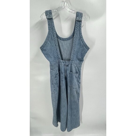 Vintage Y2K Lucky Brand Denim Culotte Jumpsuit Overalls Sz Large - Picture 8 of 10